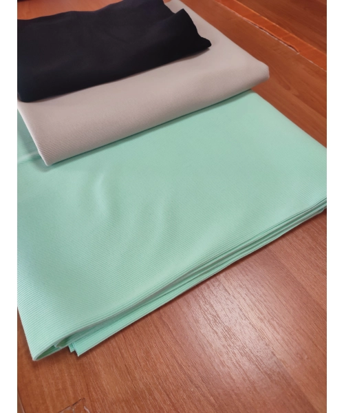 Ściągacz bawełniany prążek do wykończenia odzieży sportowej - miętowy